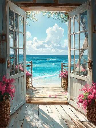 1 set 30x40cm/11.8x15.7 tum DIY diamantmålningskit, ramlös, vacker natur, blandade färger, landskapstema, alla årstider, lämplig för heminredning, vardagsrum, entré, sovrum och vackra konstverk