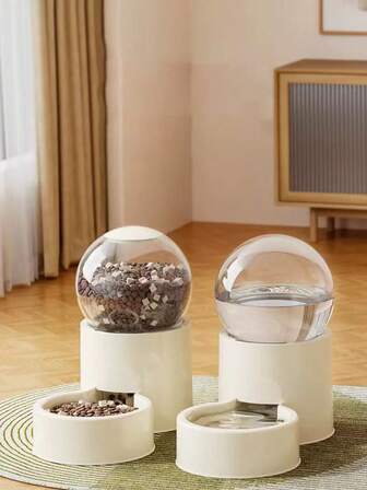 Pet Cat And Dog Water Dispenser With Automatic Feeder For Cat And Dog Food Pet Cat And Dog Bowl With Food Storage Container Essential For Low-Maintenance Pet Owners The Best Birthday Gift For Your Pet Pet Supplies Pet Automatic Feeder Pet Food Storage Container