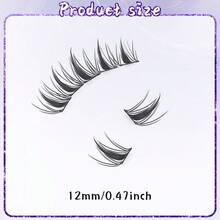 120 pezzi Ciuffetti di ciglie stile manga, ricci C, estensioni ciglie a grappolo sinistra e destra, estensioni ciglie finte individuali, per trucco quotidiano, fai da te a casa, morbide e facili da usare