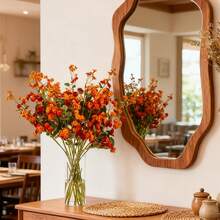 1/3/80 pezzi Fiori artificiali - Rose di seta, piante finte, decorazione per casa, sala da pranzo, soggiorno, giardino esterno, regali per la festa della mamma, regali di compleanno, regali per la stagione di laurea, matrimonio, arte di inserire fiori, accessori per fotografia, autunno, primavera, vaso, parete di fiori, corona di fiori, profumo da sposa, decorazione matrimonio, materiali per corona di fiori fai-da-te, materiali per decorazione festa di compleanno, accessori per decorazione della casa, San Valentino. - Arancia Bruciata - Visualizzare 9