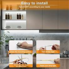 LQHZMYY USB Powered LED Light Strip, COB High Brightness, Self-Adhesive Backing, 5V Voltage, Button Switch, Suitable For TV Backlight, Home, Party, Wedding, Halloween, Christmas Decoration - Indoor Decor Lighting, Event Atmosphere Lighting, High Brightness LED Light, Night Light, Decorations, Living Room, Christmas Party, Bedroom Night Light - 彩色 - 查看 10