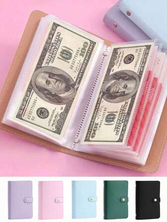 Cartera corta de mujer, portamonedas mini de unicolor, cartera coreana unisex para monedas, clip de dinero, cartera pequeña de mujer de cuero PU, carteras para tarjetas, monedero con banda elástica, clip de dinero creativo y portátil multifuncional, diseño vintage