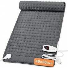 Vankada XXXL Extra Large Heating Pad, Cold Hands And Feet, Keep Warm,Size 40in*20in, 33in*17in, 24in*12in, 6 Temperature Levels And 4 Time Settings, Portable, Back, Neck, Shoulders And Legs Heating, Machine Washable, Perfect Holiday Gift For Men, Women, Parents, Christmas Gift - 美規A型插(110-127V) - 查看 21