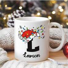 1 قطعة/2 قطعة/4 قطع، 11 أونصة، كوب قهوة شخصي - من الألف إلى الياء اسم شخصي كوب عيد الميلاد ، نص، اسم، هدية للنساء، كوب قهوة شخصي مطبوع بالحرف الأول من الاسم - تصميم مخصص، كوب سيراميك، كوب جديد، تجديد المنزل، أكواب مخصصة، راحة سهلة، عيد الميلاد، هدايا عيد الميلاد