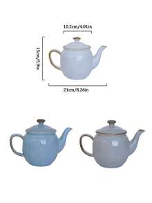 1pc Ceramic Speckled Teapot With Lid Kiln-Changed Speckled Ceramic Teapot/Coffee Pot With High Aesthetic Appeal Creative Speckled Ink-Splash Design Suitable For Home Living Room Coffee Tables, Kitchen And Dining Areas Ideal For Afternoon Tea, Black Tea, Flower Tea, Coffee Perfect Gift For Presenting, Festive Decorations