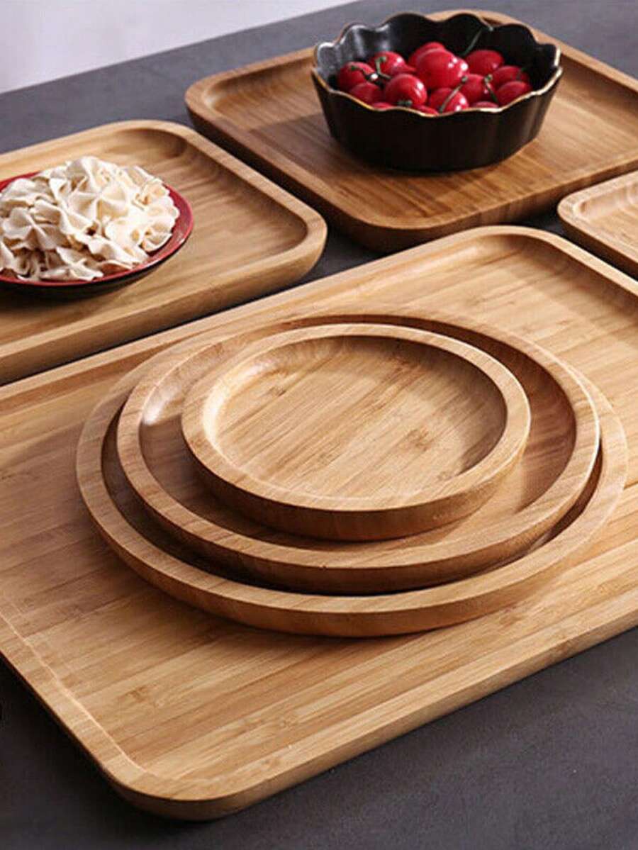 Japanische Bambusuntersetzer, Untersetzer, massive Holzuntersetzer, rechteckige Bambusuntersetzer, Holzteller, Holzuntersetzer, runde Untersetzer, Teetassen und Untertassen, Grilluntersetzer - Kuchenuntersetzer - Trockenobstuntersetzer - kreative Haushalt-Obstuntersetzer mit Fächern - Gästeempfang - Wohnzimmerdekoration - Grilluntersetzer - Obstplatten - Pizzauntersetzer - Haushaltsuntersetzer