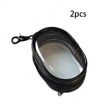 10pcs/2pcs/1pc Portable PVC Black & White Transparent Mini Data Cable Organizer Bag, Mini Zipper Storage Pouch, Compact Multipurpose Transparent Keychain Pouch, Bag Accessories, Earphone & Charger Storage Box With Keychain, Dual Zipper Design For Cables, Chargers, Earphones, Jewelry & Small Items - Multicolor - View 22