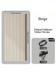 Rideau de douche pliable moderne à rayures verticales, 1 pièce - Fabriqué en polyester, isolation thermique, facile à installer et à ranger, style ondulé, sans doublure, adapté à la décoration de salle de bain, design rayé moderne, fonction salle de bain à la mode, rideau de douche de salle de bain, accessoires de salle de bain, rentrée scolaire. - Multicolore - Voir 11