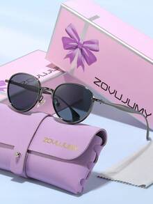 ZOVUJUMY 复古圆形小框眼镜，金属镜框，精致百搭，适合日常出行、购物、拍照、约会、聚会以及节日送礼。 - 彩色 - 查看 4