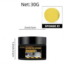 Automotive Interior Renovation Cream, Resin Maintenance Cream, Gloss, Repairs Dull Surfaces, Revitalizes White And Aged Plastics, Enhances Dashboard And Seats