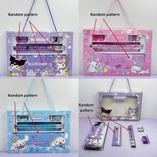 Sanrio 6/8/14 件套 Hello Kitty 卡通尺、卷笔刀、橡皮、笔记本套装，创意绘画办公用品，文具礼品套装，非常适合办公使用、派对礼品和收藏 - 英文书写派对笔记本 | 三丽鸥笔记本 | 耐用封面，非常适合作为赠品、2026 年新年礼物、毕业礼物或返校季礼物。