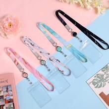 Bộ 2 dây đeo thẻ du lịch bằng đá cẩm thạch Phụ kiện phải có cho thẻ tàu Cuộn huy hiệu có thể thu vào chịu lực cao với giá đỡ huy hiệu ID có kẹp cuộn huy hiệu cho thẻ ID Giá đỡ huy hiệu Dây đeo thẻ du lịch cho thẻ tàu - Nhiều màu - Xem 7