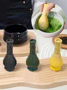 1 pieza Soporte de plástico ABS para batidor de matcha, accesorio de café, cepillo de té matcha de barista de latte, resistente al calor y duradero, fácil de limpiar