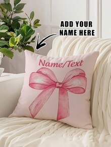 1 Peça Capa de Almofada Personalizável com Texto, Capa de Almofada Personalizada DIY para Decoração do Lar, Presente de Casamento, Animal de Estimação, Dia das Mães, Impressão em Fronha, Macia, Personalizada, Presente Único e Personalizado Ideal para Ele/Ela, Namorado, Namorada, Pai, Mãe, Família, Amigos, Aniversário de Animal de Estimação, Dia dos Namorados, Dia das Mães, Aniversário, Dia da Criança, Dia dos Pais, Casamento, Formatura, Natal, Sofá de Dona de Casa, Cama, Carro, Sala de Chá, Quarto, Sala de Estar, Dia dos Namorados