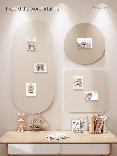 1 pezzo Bacheca decorativa adesiva, combinazione di feltro minimalista nordico, bacheca riutilizzabile per foto/memo per casa/ufficio/classe, può inserire spilli, per decorazione della stanza, memo per ufficio, promemoria per lo studio, portachiavi per l'ingresso, organizer per gioielli da toeletta, decorazione natalizia e per Capodanno