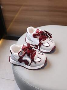 1 Pair Comfortable & Fashionable Casual Slip-On Outdoor Sports Shoes With Protective Toe Cap, Suitable For Babies All Seasons