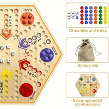 2-Sided Tabletop Board Game, All-Age-Friendly Game Set With Dual Playing Surfaces, Lightweight & Compact For On-The-Go Fun - Ideal For Family Gatherings, Camping Trips & Indoor Activities - Multicolor - View 3