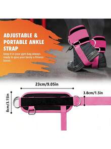 A Male And Female Cable Ankle Strap, Adjustable Gym Cable Ankle Strap, Used For Leg Curls, Gluteal Exercises, Leg Extensions, Hair Curling, Trophy Hip Device, Cable Machine Accessory Ankle Cuff