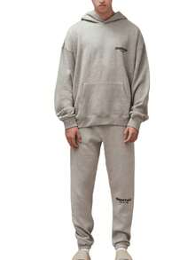 Essentials Autumn Winter Hoodie 'Dark Oatmeal' Loose Drop Shoulder Hooded Women Sweatshirt, Vintage Flocking Craftsmanship Combined With Modern Men Breathable Technology, Warm Cotton Flocking, Loose Urban Functional Wear, High-End Cotton For Urban Street Style, Loose Silhouette Gender-Neutral Design, Mixed-Color Cotton For Low-Profile, Preferred Choice For Cafes And Hiking.Fall Halloween Sweater - 彩色 - 查看 3