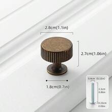 2 Pieces Of Vintage Bronze-Zinc Alloy Cabinet Handles, Antique Striped Decoration, Suitable For Bedroom, Kitchen, Cabinet And Drawer Door Handles, Furniture Hardware Accessories