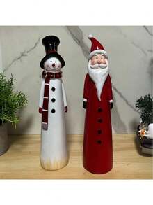 قطعة واحدة - تمثال راتنجي لرجل الثلج/بابا نويل للاستخدام الداخلي والخارجي، ديكورات عيد الميلاد، ديكورات المنزل، مناسبة لديكور الرواق الداخلي والخارجي، تحف نحتية، هدايا أعياد، هدايا للكبار (قد يتم شحن أنماط عشوائية)، لوازم الأعياد، الخريف، ، عيد الميلاد، الكرنفال، اليوم الوطني، الخريف، عيد الاستقلال