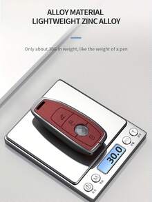 Mercedes Benz Key Fob Cover Genuine Leather With Metal Borders | Anti-Scratch Luxury Car Accessories, Carbon Fiber Keychain - Compatible With A/C/E/S/CLS/GLC/GLE/GLA/GLS Class (2017-2024) Including E200/E400/E63/W213, S550/S560, C260, A200 | Premium Key Protection Case - Multicolor - View 5