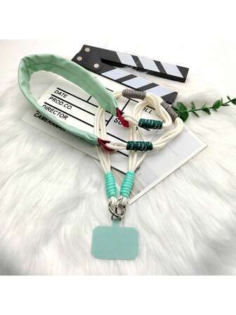 1pc Handmade Oblique Phone Lanyard Strap, With Lanyard Patch Suitable For Most Phones, Women's Universal Phone Strap, Patchwork Canvas And PU Leather, Phone Lanyard Strap, Universal Phone Strap With Lanyards, Nylon Phone Wrist Strap Pendant, Anti-Lost Phone Lanyard