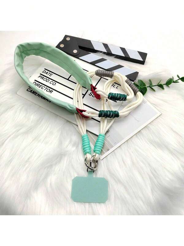 1 Peça De Alça De Telefone Oblíqua Feita À Mão, Com Remendo De Cordão Adequado Para A Maioria Dos Telefones, Alça De Telefone Universal Feminina, Lona Patchwork E, Alça De Telefone, Alça De Telefone Universal Com Cordões, Pingente De Pulseira De Nylon Para Telefone, Cordão De Telefone Anti-Perda