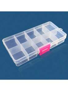 10 Grids Clear Plastic Organizer Box Storage Container Jewelry Box With Adjustable Dividers For Beads Art DIY Crafts Jewelry Fishing Tackles, Plastic Jewelry Box Organizer, Clear Storage Box Containe