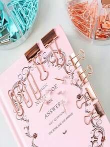 1 Set multifunktionale Büroklammer-Sortiment - gemischte Farben Büroklammern, Clips mit langem Schwanz, Reißzwecken & Schmetterlingsclips Büroorganizer-Set mit kreativem Design, ideal für Schulmaterial, Studien-Accessoires, Schreibtischorganisation, Homeoffice und Weihnachtsgeschenkset