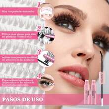 Kit De Extensión De Pestañas DIY Todo En 1, Mezcla 30D 40D Con Unión Y Sellado De Pestañas De Sujeción Fuerte, herramienta para quitar pestañas, Pinzas De Pestañas En Racimo - 1 - Ver 8