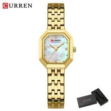 CURREN Women's Wristwatch, Elegant Quartz Watch, Rectangular Dial, Stainless Steel Band, Vintage Minimalist Style Dress Watch - Multicolor - View 18