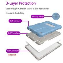 1pc, Suitable For Galaxy Tab A9+/A9 Plus 11 Inch 2024 Model (X210/X216/X218), Shock Resistant And Strong High Impact Protective Cover, Light Purple+Beige