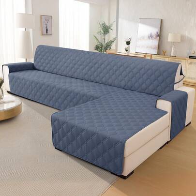 YSTYLE Waterproof Sofa Cover With Peninsula 2/3/4 Seater, Universal Reversible Right/Left Corner Sofa Cover, L-Shaped Sofa Covers Anti-Scratch And Anti-Stain