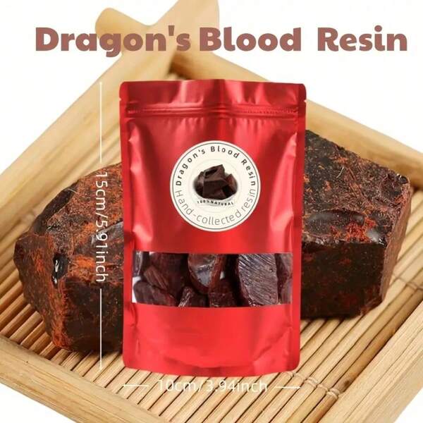 20/45g Resina de Sangre de Dragón - Incienso natural de alta calidad de plantas, adecuado para yoga, meditación y purificación del aire, ingrediente DIY, incienso de yoga | Resina natural | Planta aromática, fragancia de resina vegetal, adecuado para yoga, meditación, purificación del aire, etc.