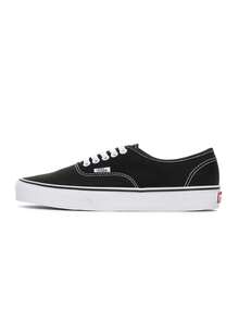 Vans 正品男女运动鞋，休闲日常通勤街头滑板旅行上学下班后休闲轻便低帮透气帆布系带简约防滑硫化耐用经典黑色 VN000EE3BLK - 黑色 - 查看 1