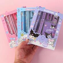 Sanrio 6/8/14 件套 Hello Kitty 卡通尺、卷笔刀、橡皮、笔记本套装，创意绘画办公用品，文具礼品套装，非常适合办公使用、派对礼品和收藏 - 英文书写派对笔记本 | 三丽鸥笔记本 | 耐用封面，非常适合作为赠品、2026 年新年礼物、毕业礼物或返校季礼物。