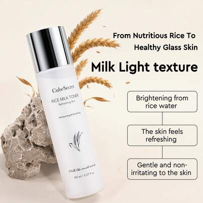 150ml/5.07fl.Oz Rice Essence Hydrating Toner, Enriched With Rice Extract, Niacinamide, And Ceramide, Deep Moisturizing And Nourishing, Suitable For All Skin Types And Ages, Unisex, Can Be Used Day, Night, And Before Makeup, Autumn/Winter Bestseller