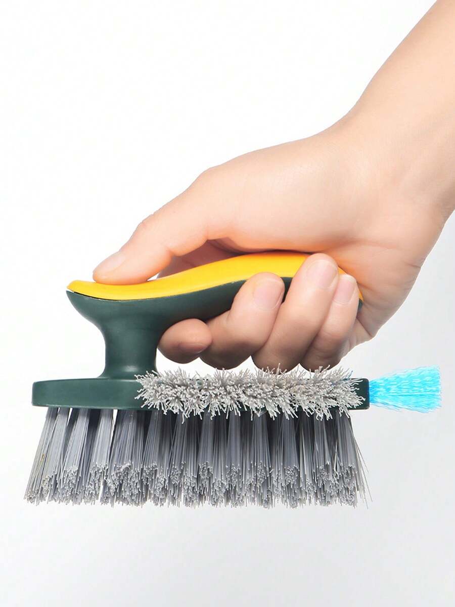 1 件装带刮刀的填缝清洁刷，适用于浴室瓷砖、淋浴间角落、马桶清洁的多功能缝隙清洁器，带尼龙刷毛的弯头设计，适用于地板填缝、厨房、家居清洁的硬质清洁工具 - 款式1 - 查看 1