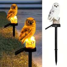 Solar Light Garden Owl Decoration Solar Light Atmosphere Light Waterproof - trắng - Xem 4