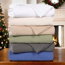 Jena Cotton Textured  Woven Blanket, Throw, Sage