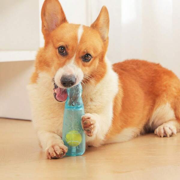 ألعاب مضغ للكلاب بزجاجة صودا صافرة وكرة التنس، ألعاب حيوانات أليفة لتخفيف الملل وطحن الأسنان، ألعاب رفيقة