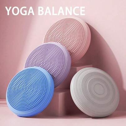 Set van 2 stuks voor yoga, yogabalansmatset met opblaasbare coretrainer, pilates en balanstraining