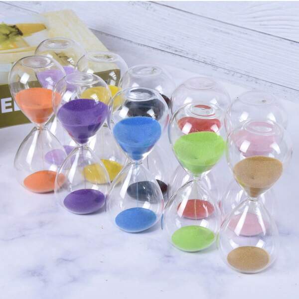 5/15 Minutes Crystal Glass Timer, Healing Stress Relief, Birthday Wedding Gift For Friends, Multi-Color Fine Sand Options, Desktop Decor For Living Room, Bedroom, Study And Office