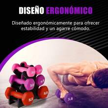Mancuernas Fitness De Neopreno Hexagonales Con Base Incluida,pesas Para Ejercicio En Casa,Ideal Para Ejercicio En Casa, Kit De Pesas,Entrenamiento Y Gimnasio Para Hombres Y Mujeres (6 PCS) - 1 - Ver 6
