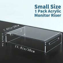 Acrylic Monitor Stand Riser, Suitable For Computer, Laptop, Printer, Notebook, IMac Displays, Premium Transparent Laptop Stand For Home And Office Use