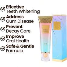 Pasta de dientes blanqueadora intensiva Slipasikao con niacinamida, 2 piezas, 100ml, sin flúor, probiótica, protección de encías, aliento fresco, protección caries, restauradora, blanqueamiento rápido - 1 pieza - Ver 3