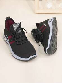 Breathable Mesh Sneakers] Lightweight Breathable Mesh Sneakers - Non-Slip EVA Sole, Comfortable Ankle Support, Lace-Up Low-Top Running & Tennis Shoes For Men And Women, Retro Style, All-Season Wear, Fitness Wear