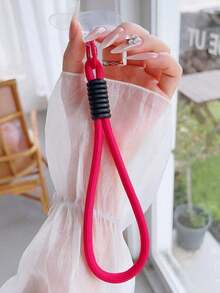 1 pieza Llavero de teléfono minimalista con bloques de color, correa universal para funda de teléfono, llavero de coche creativo