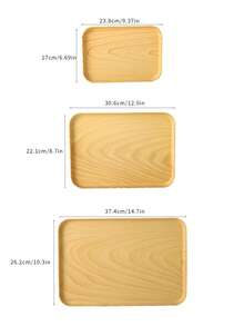 1件/3件塑料自助餐厅/快餐托盘，黑色 - 黃色 - 查看 5